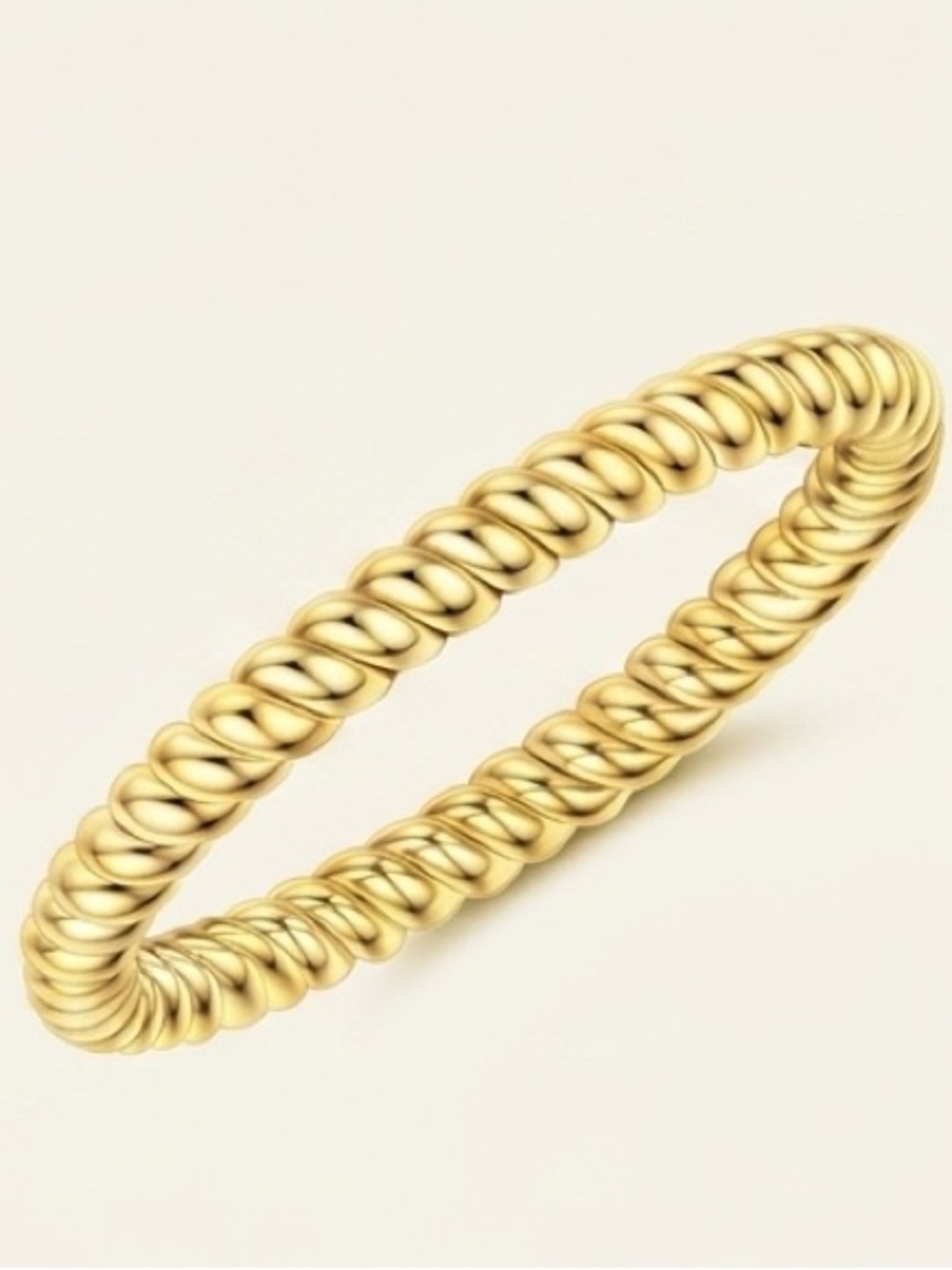 #211 Gold Plated Twisted Rope Ring